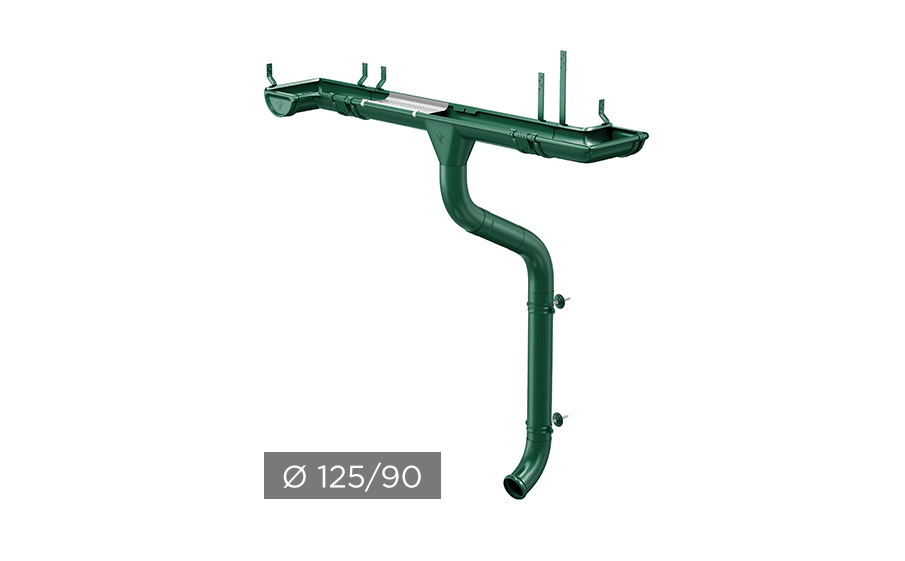 Водосточная система AQUASYSTEM PURAL 125/90 мм RAL 6005 в Волгограде